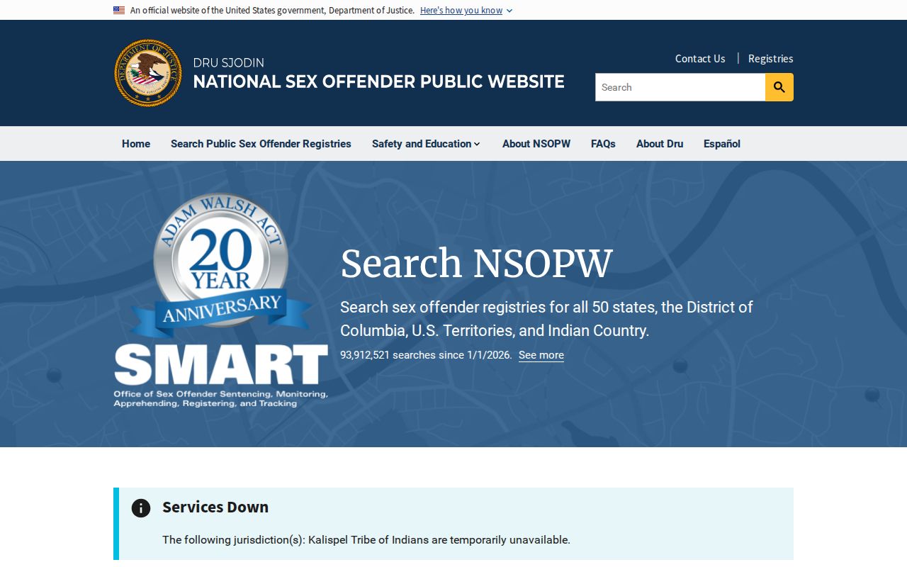 NSOPW cross-state sex offender lookup for Ector County searches